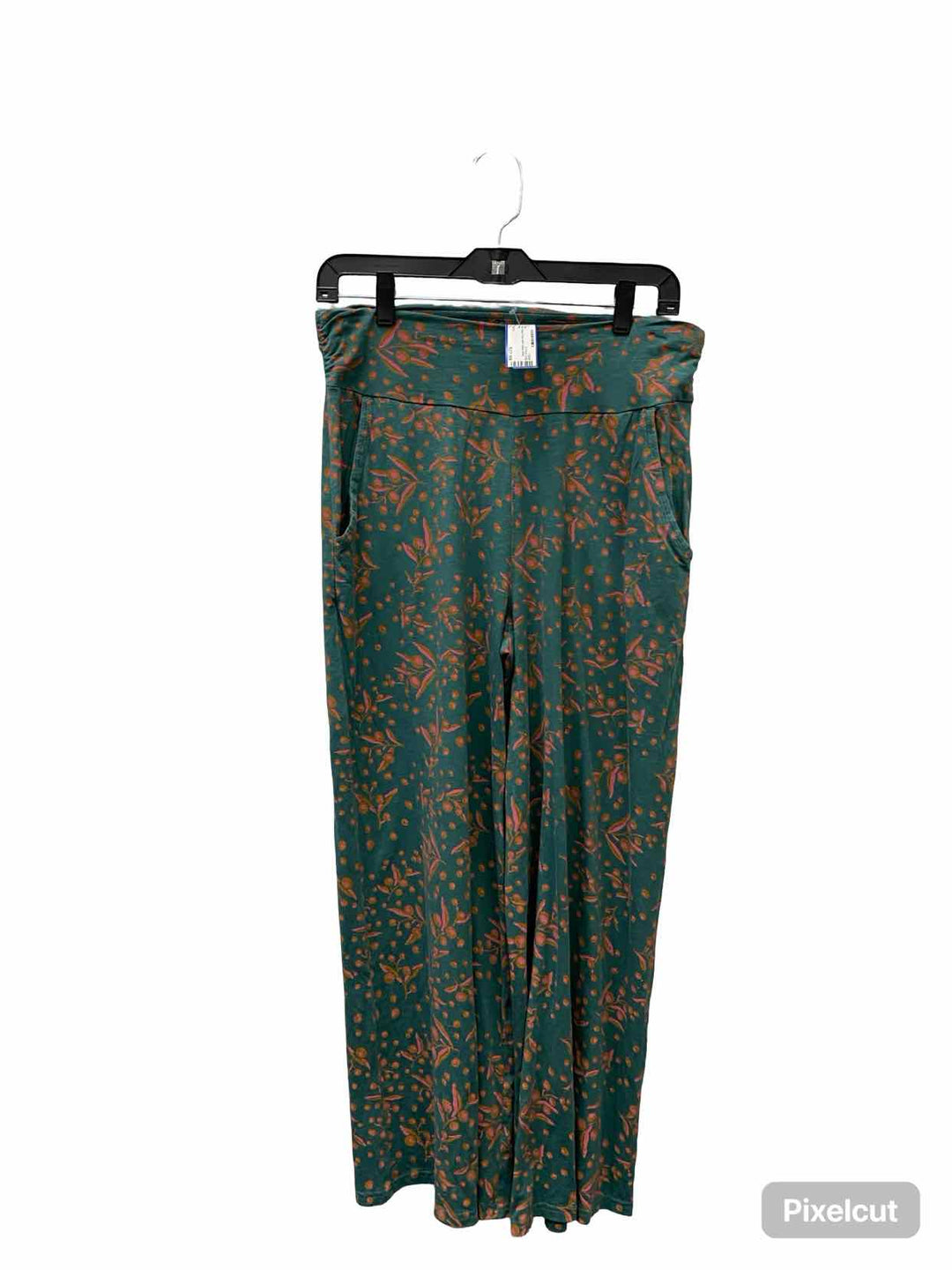 Toad & Co. Size S Green Orange Floral 48% cotton 48% tincel Pants
