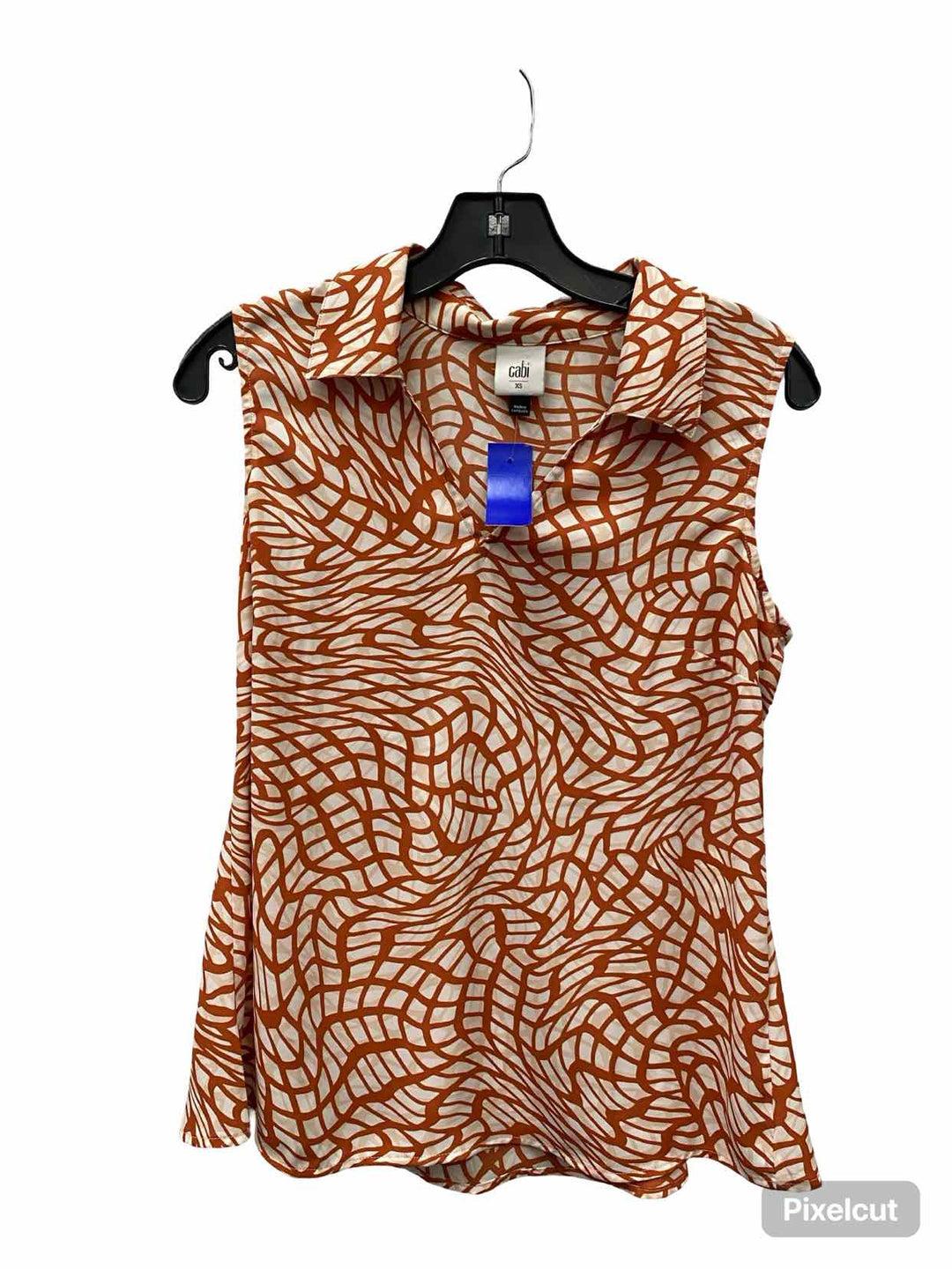 Cabi Size XS Orange White Tank Top