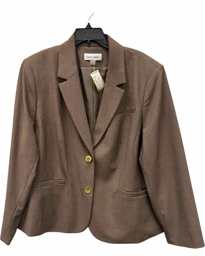 Calvin Klein Size 22 Brown Blazer