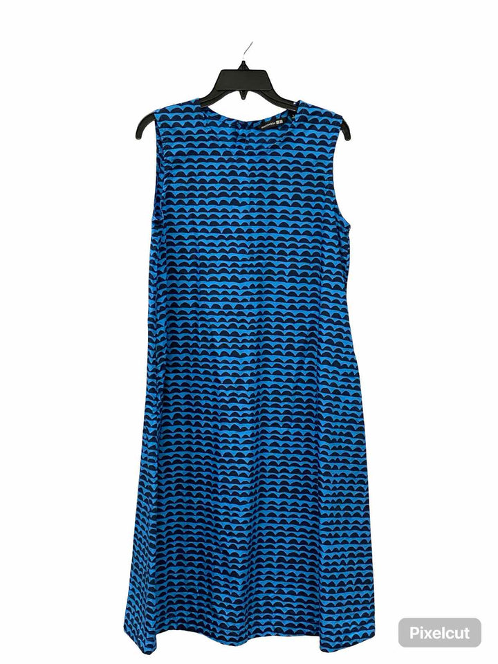 Uniqlo Size S Black Blue Print Dress