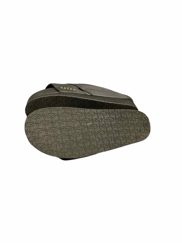 Athleta Saysh Shoe Size 8 Black Slides Sandals