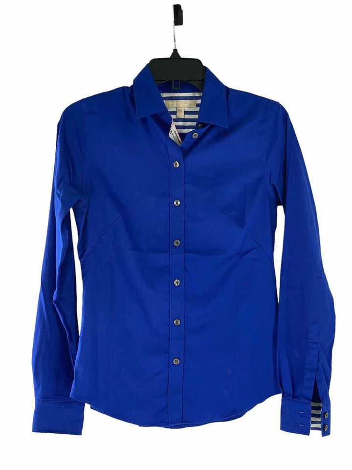 Banana Republic Size 2 Royal Blue Long Sleeve Shirts