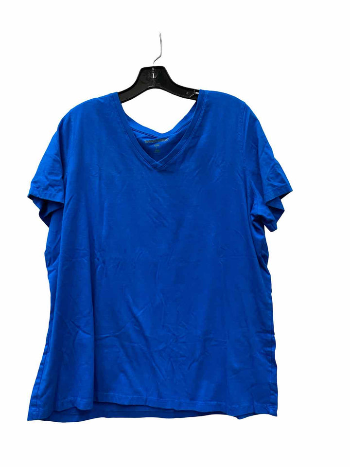 Women Within Size 18/20 Blue Short Sleeve Shirts