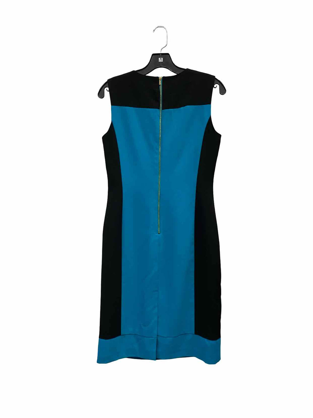 Calvin Klein Size 8 Aqua Black Dress