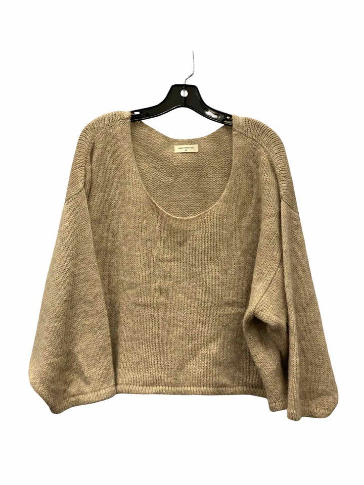 James Street Co. Size L Beige 60% Baby Alpaca Sweater