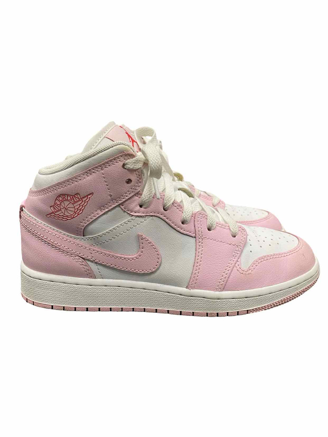 Nike Shoe Size 36.5 Pink Leather Air Jordan 1 Mid Sneakers