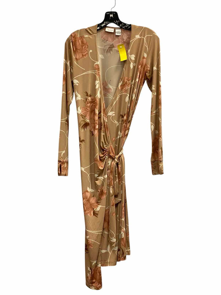 Spiegel Size 6 Tan Floral Dress