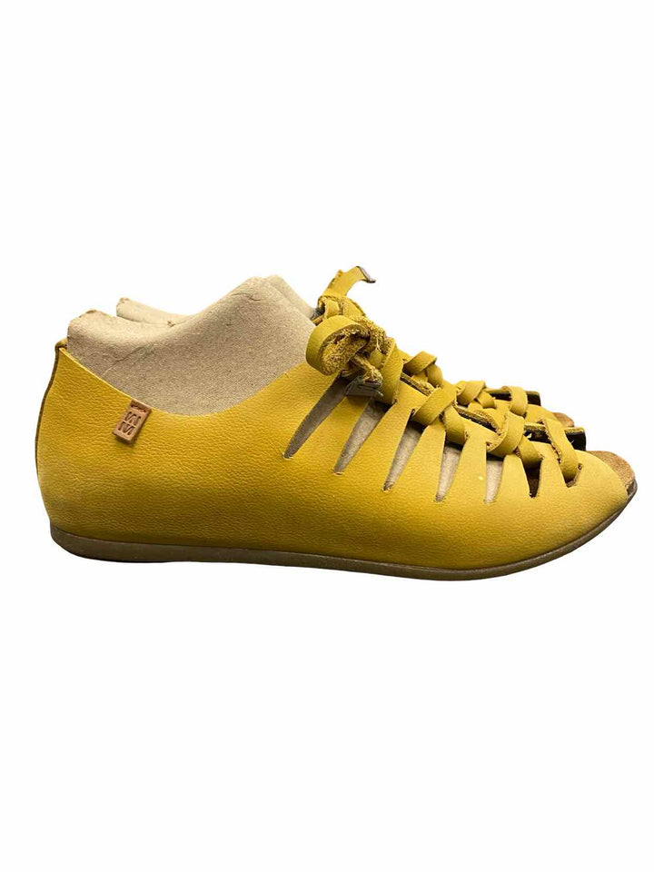 El Naturalista Shoe Size 38 Yellow Leather Stella ND52 Sandals