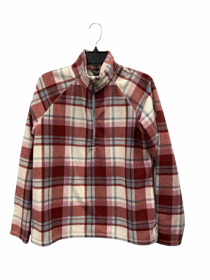 Eddie Bauer Size L Purple Multi Plaid Jacket (Outdoor)