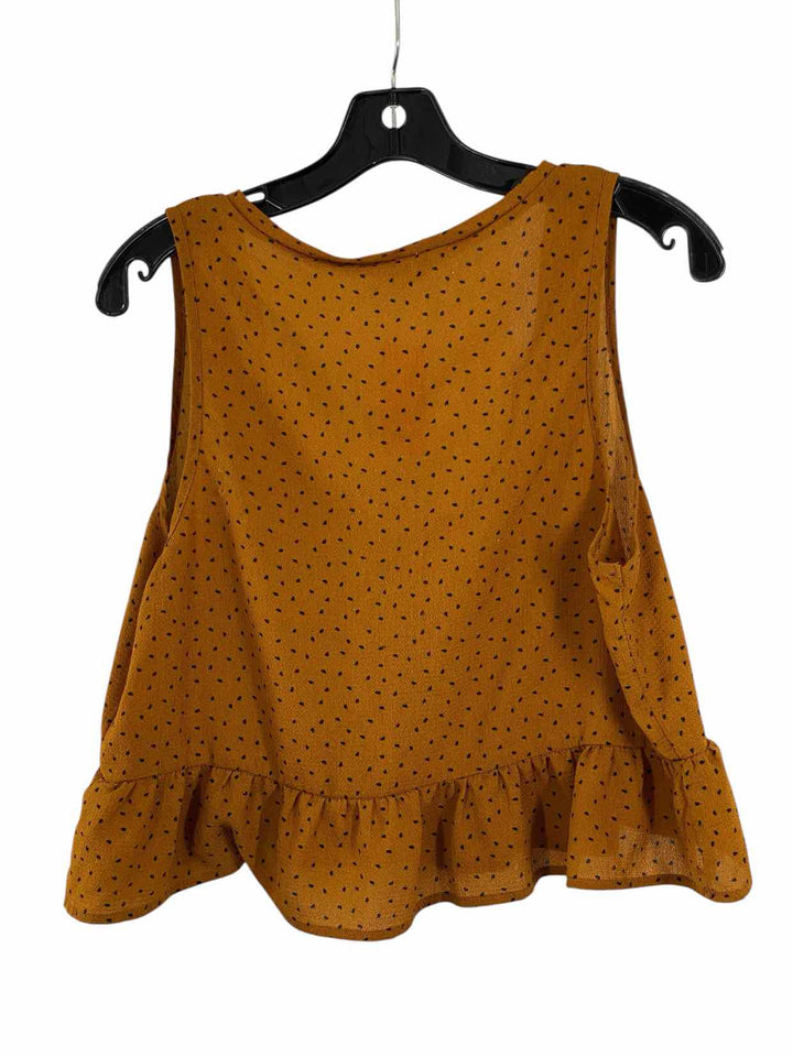 Grade & Gather Size M Brown Black Poka dot Tank Top
