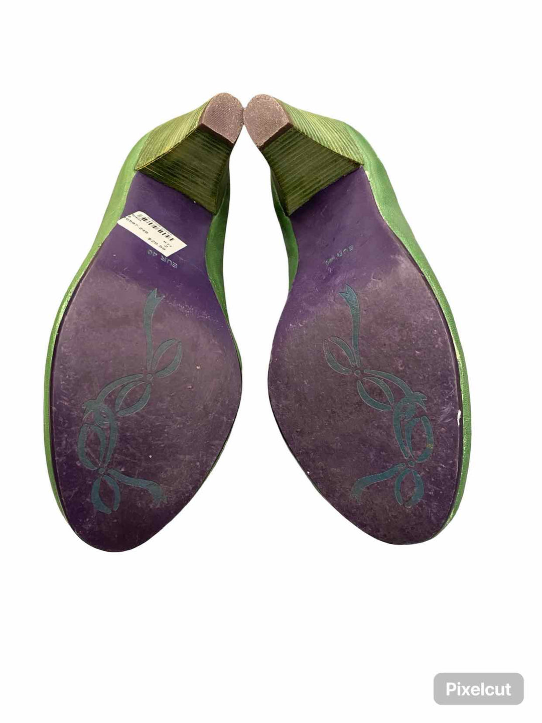 Poetic Licence Shoe Size 9 Green Leather Heels