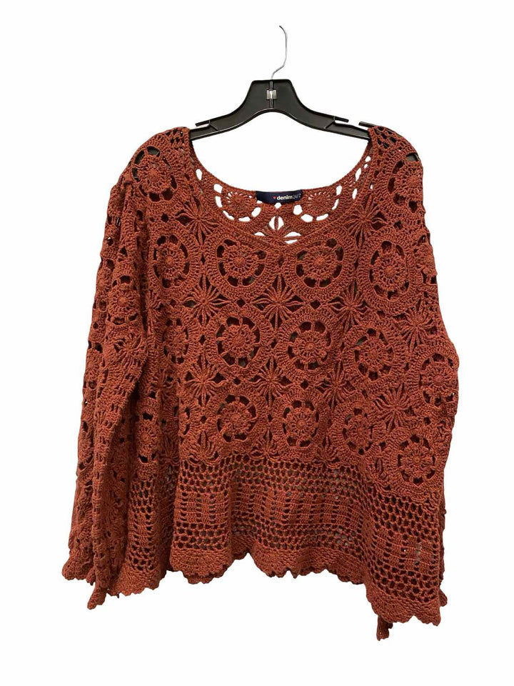Denim 24/7 Size XL Brown Sweater
