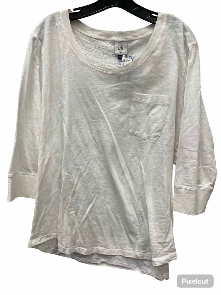Cabi Size XL White Long Sleeve Shirts