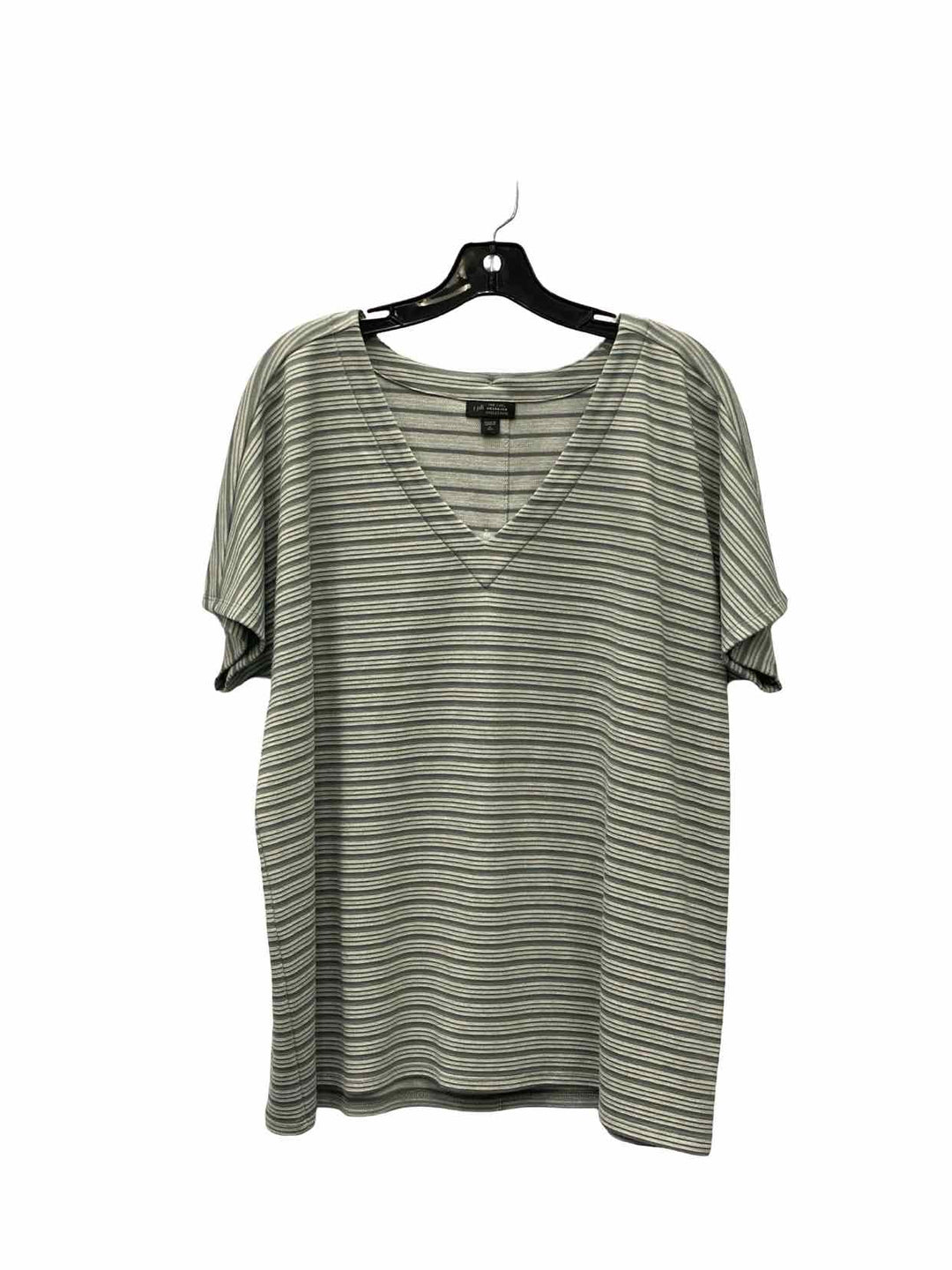 J Jill Size L Green Short Sleeve Shirts