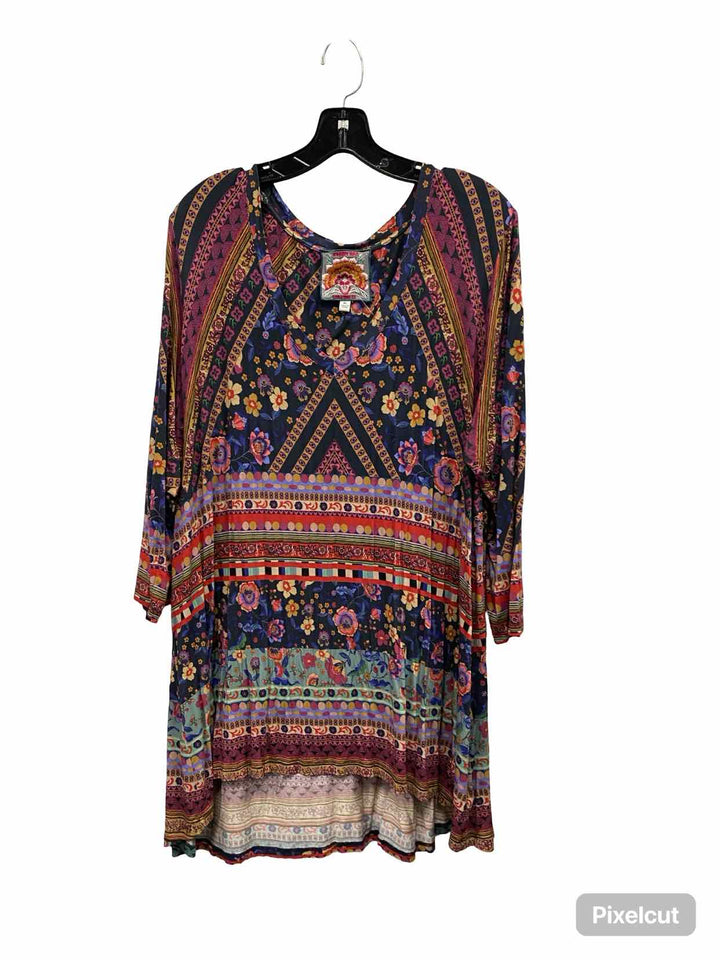 Johnny Was Size XL Purple Multi Floral Dress