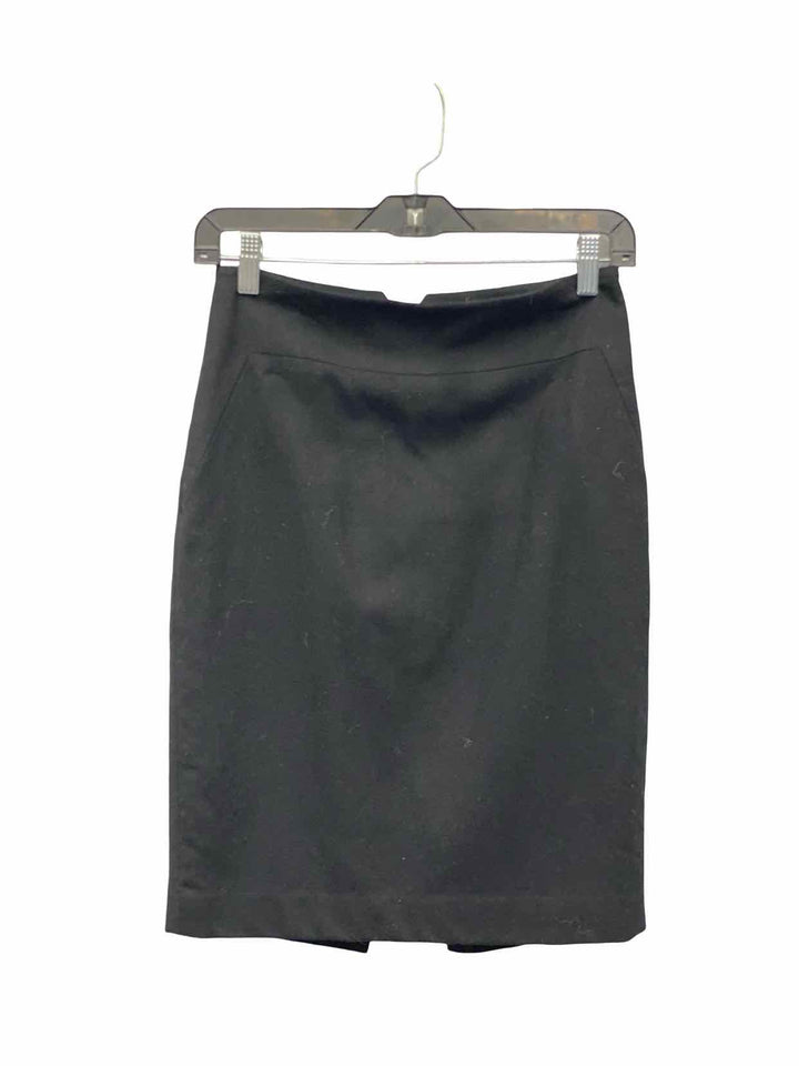 Banana Republic Size 0 Black 97% Wool Skirt
