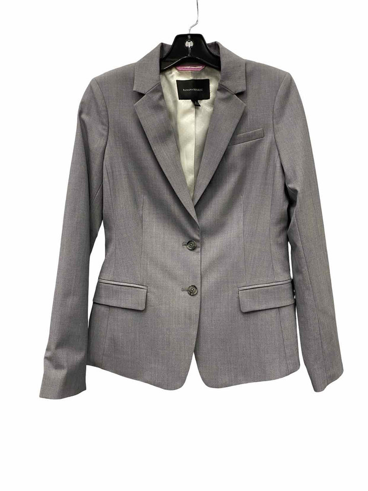 Banana Republic Size 4 Grey Blazer