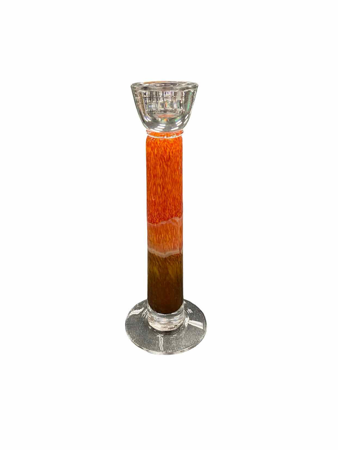 Orange and Brown Candle Holder Home Decor