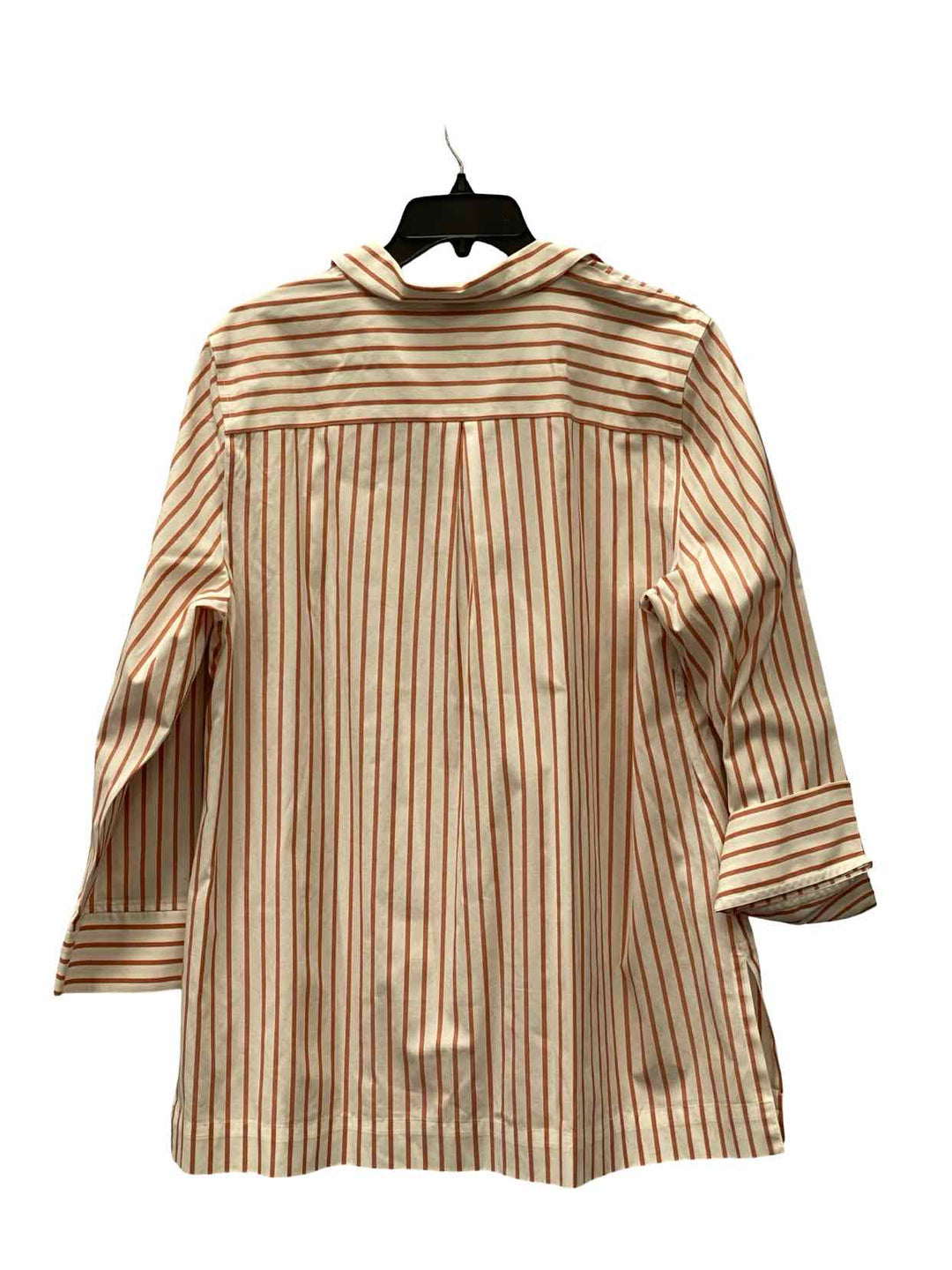 Coldwater Creek Size XL Red White Stripe Long Sleeve Shirts