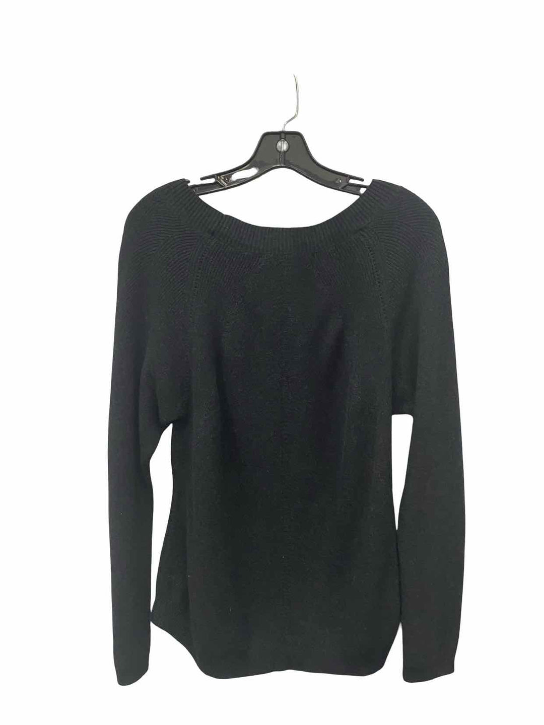 Title Nine Size L Black 60% Merino Wool Sweater