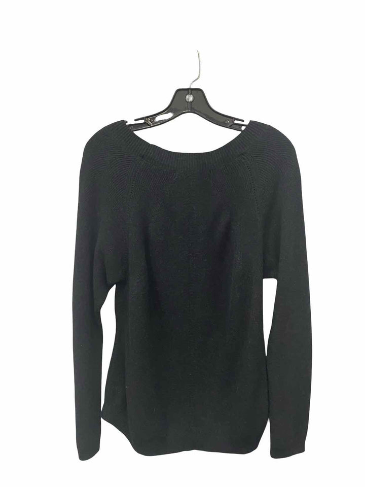 Title Nine Size L Black 60% Merino Wool Sweater
