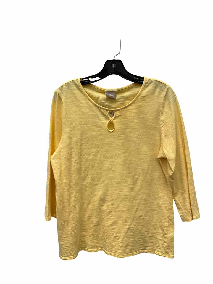 Chico's Size 2 Yellow Long Sleeve Shirts