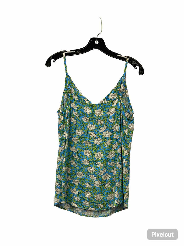 Cabi Size XS Blue Green Floral Tank Top