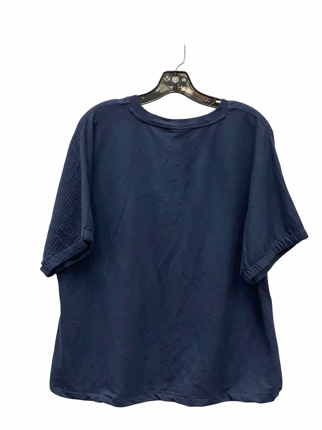 Chico's Size 2(L) Navy NWT Short Sleeve Shirts