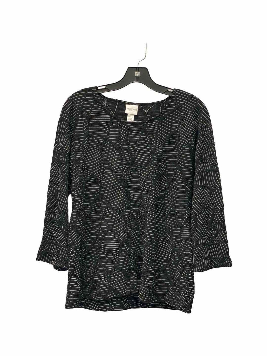 Chico's Size 1(8/10) Black White Long Sleeve Shirts