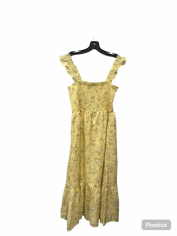 Studio B by Bobeau Size L Yellow Daisies Dress