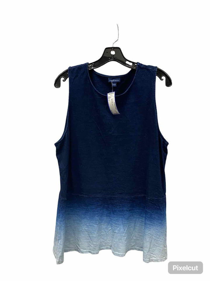 J Jill Size L Blue 100% cotton Tank Top