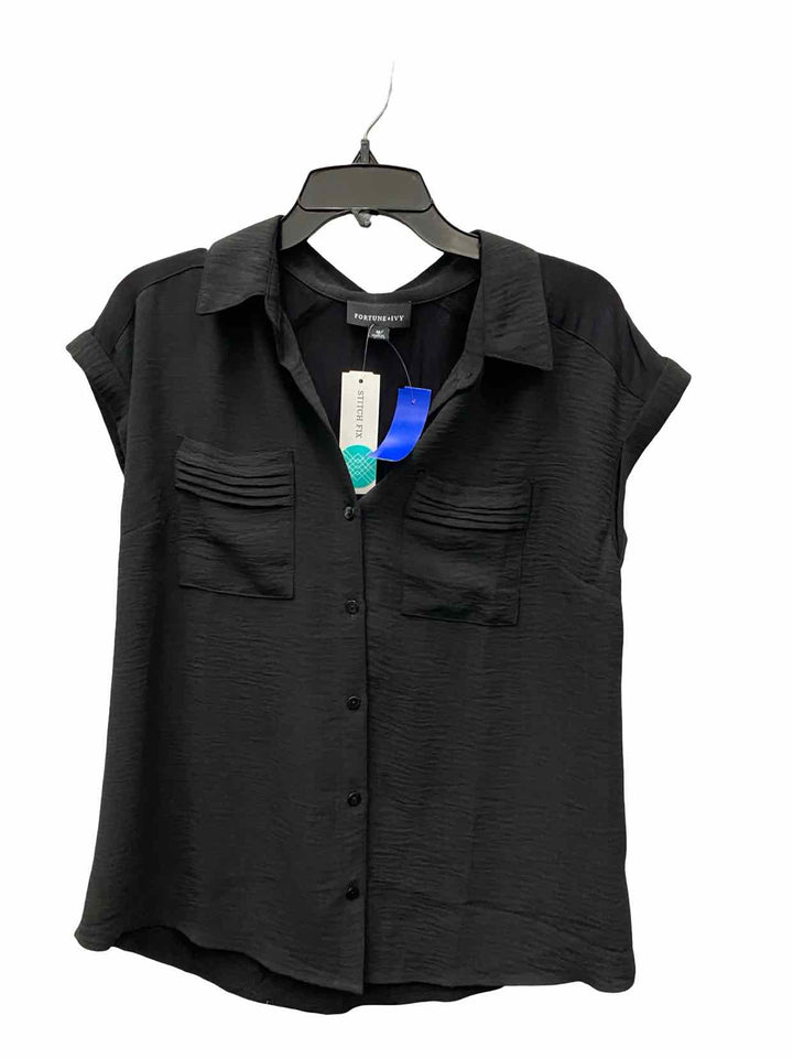 Fortune + Ivy Size M Black Short Sleeve Shirts