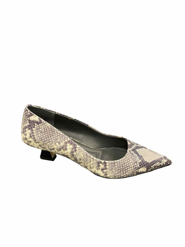 Sarto Shoe Size 9.5 Grey Leather Heels