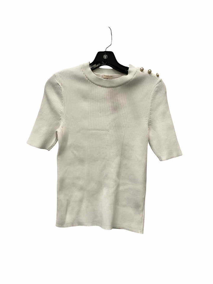 River Island Size 14 White Short Sleeve Shirts