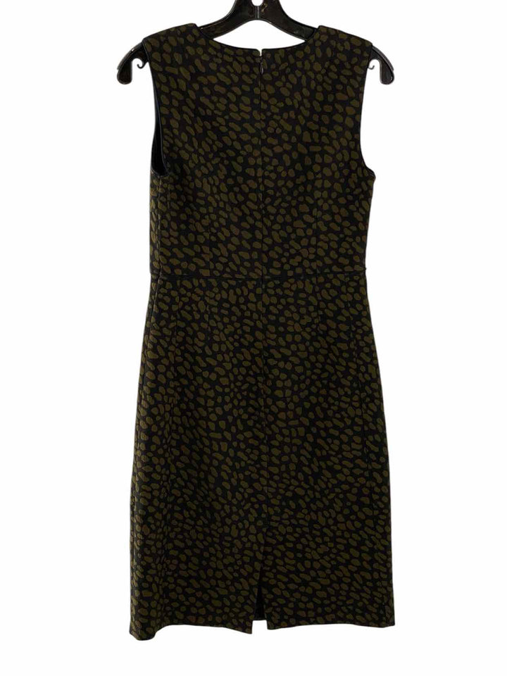 Ann Taylor Size 4 Black Green spots Dress