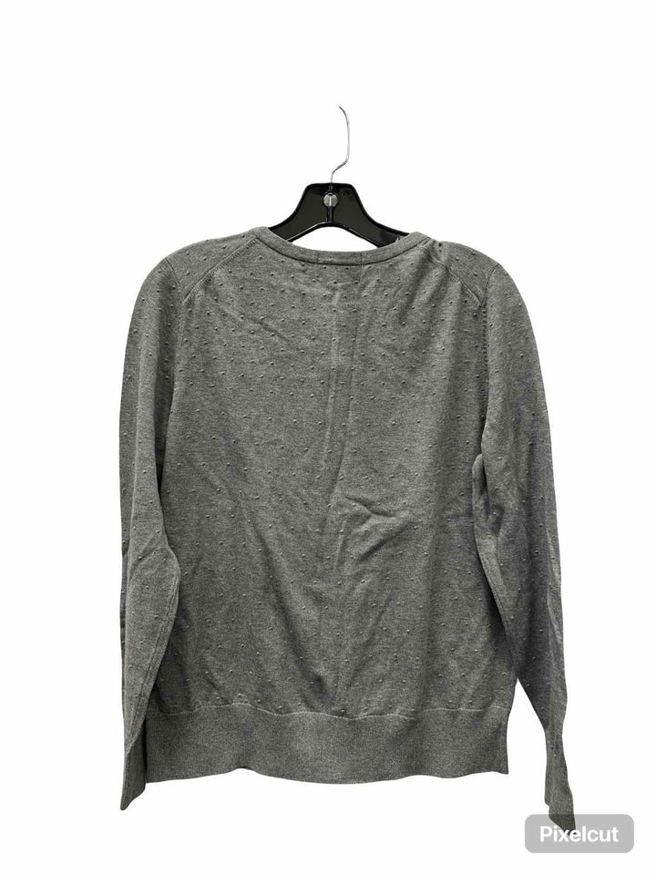 Lands End Size M Grey 100% Supima Cotton Long Sleeve Shirts