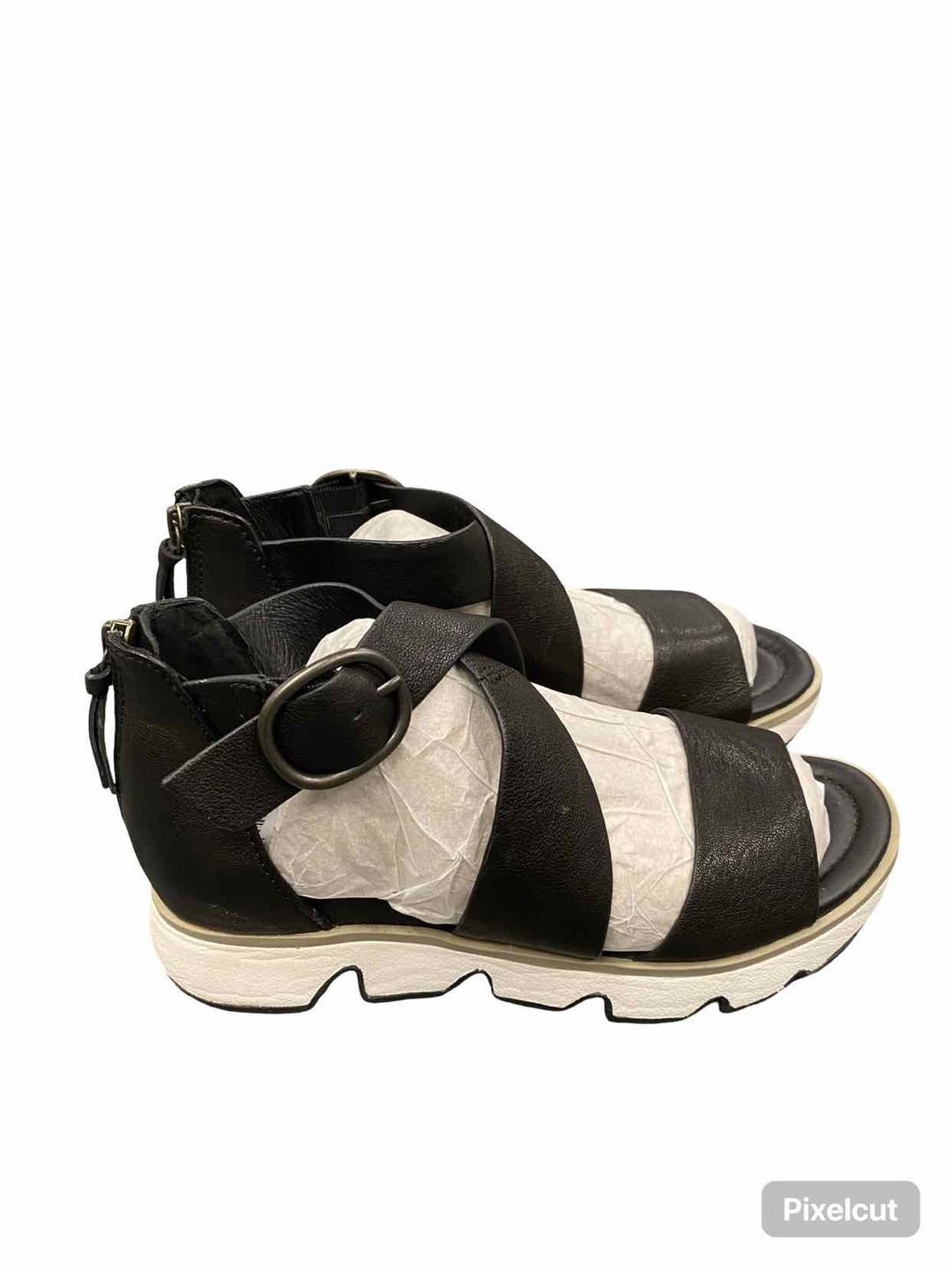 Sofft Shoe Size 6.5 Black Leather NWOT McKenna Sandals