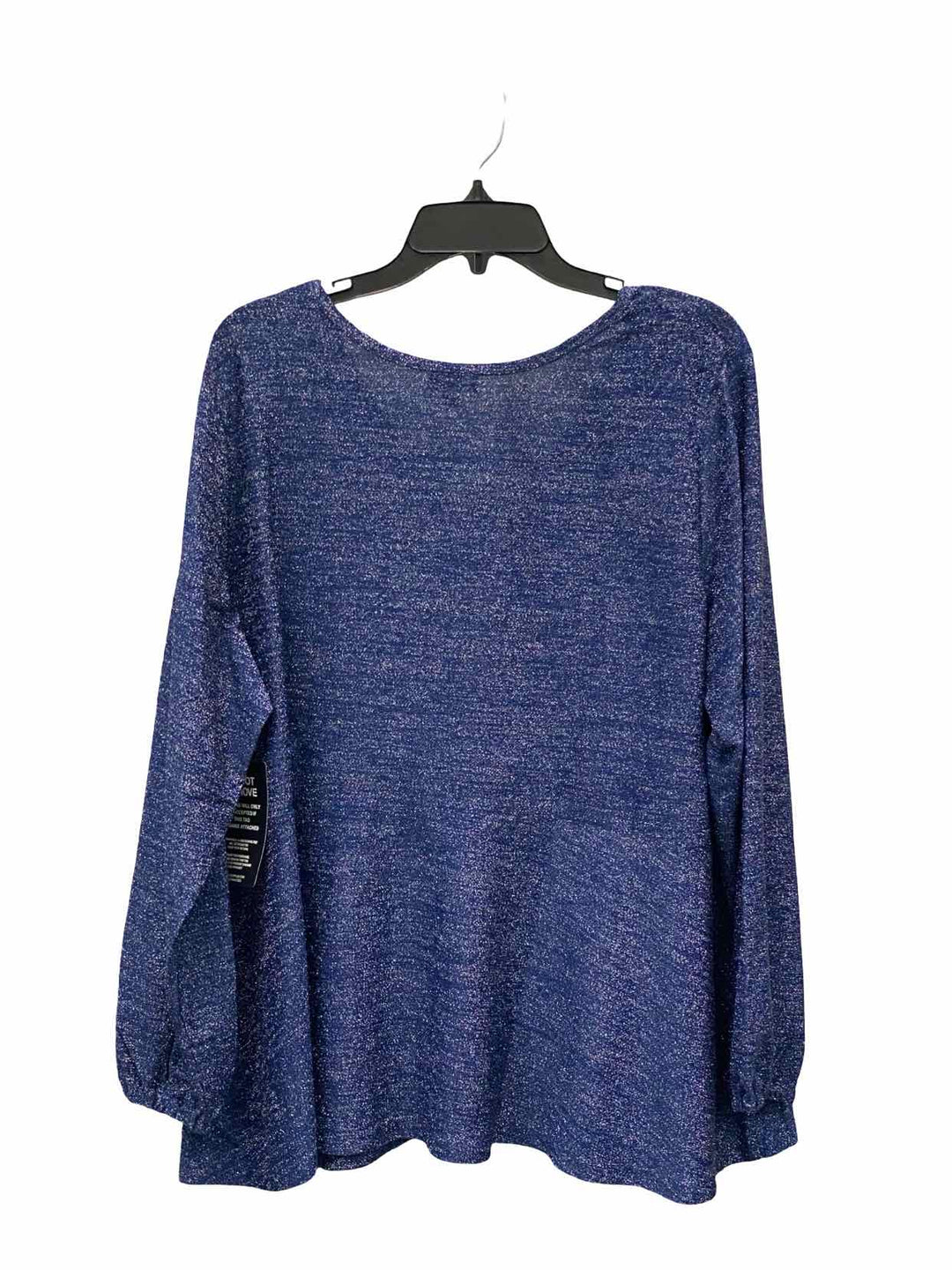 avenue Size 22/24 Blue Sparkly Long Sleeve Shirts