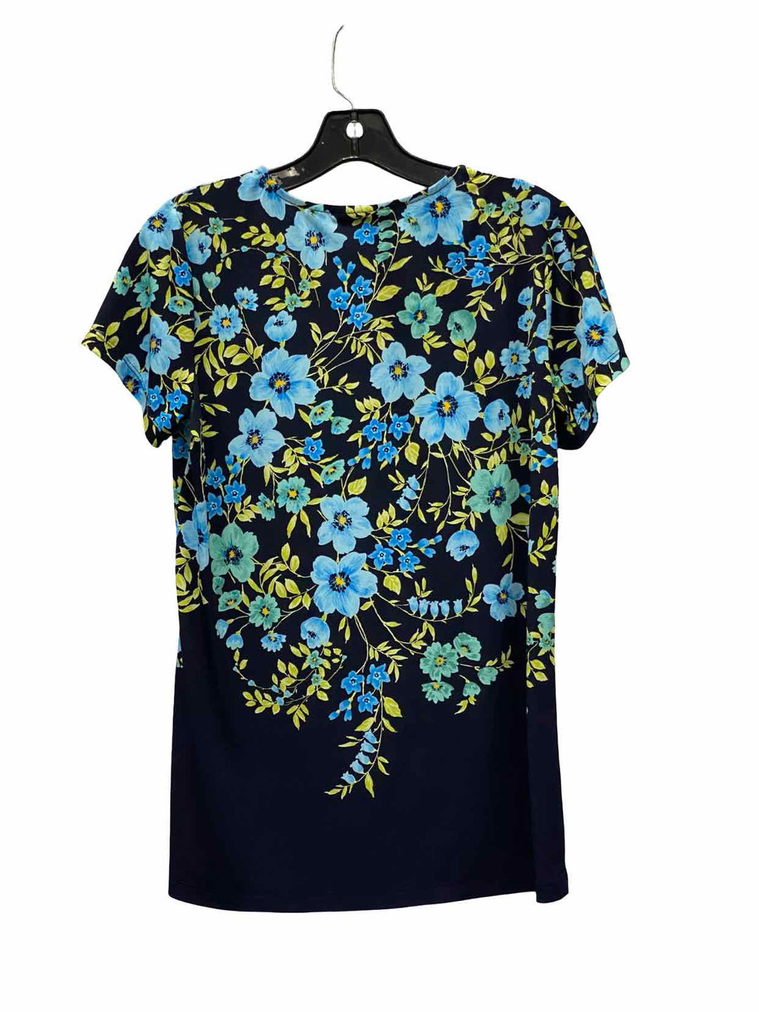 Susan Graver Size XS Blue Floral Short Sleeve Shirts