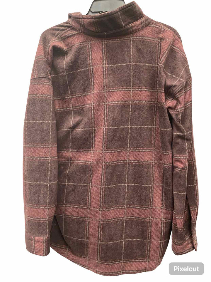 Maurices Size XL Maroon Plaid Long Sleeve Shirts