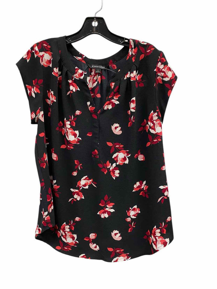 41 Hawthorn Size L Black Red Short Sleeve Shirts