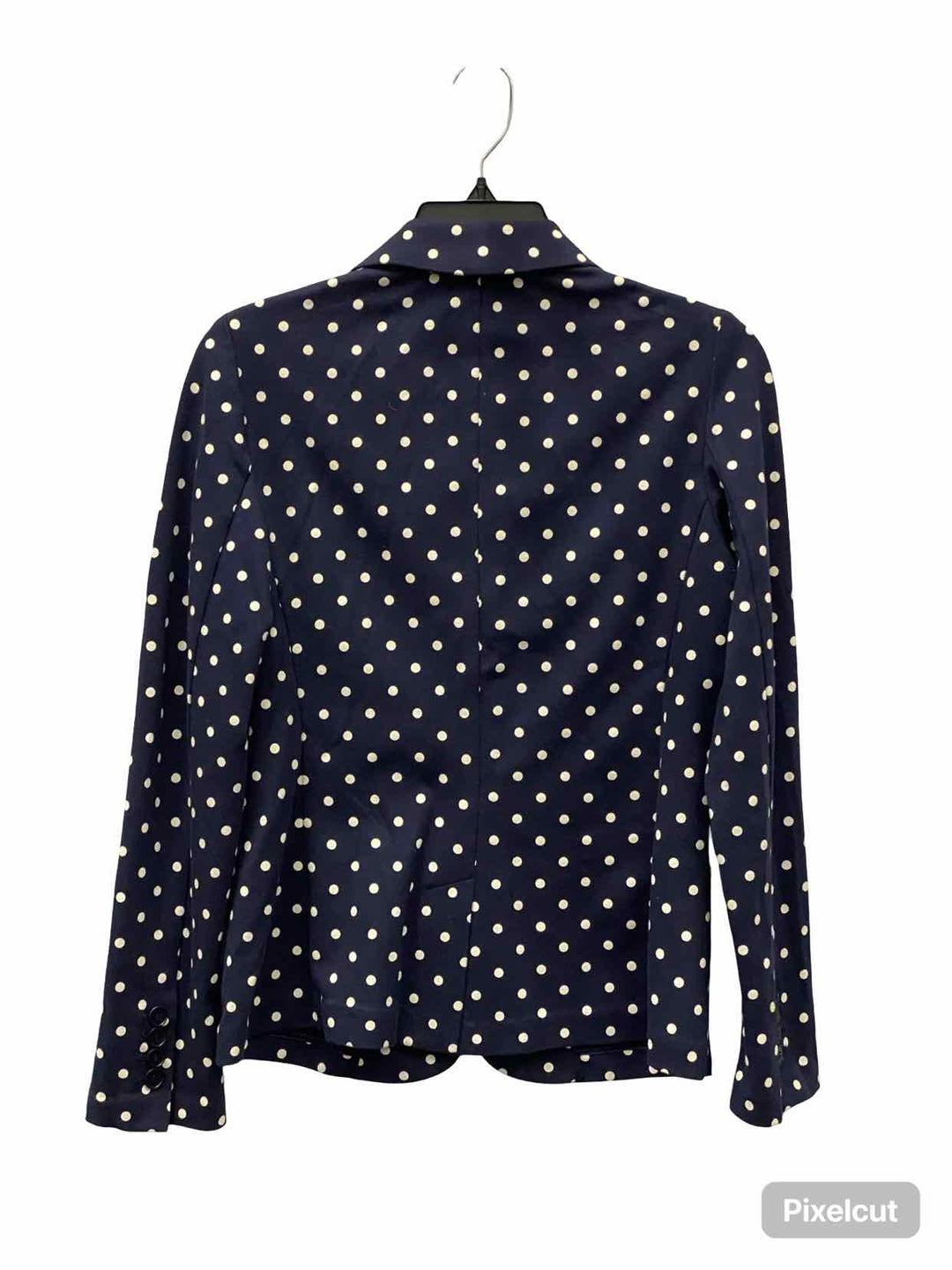 Talbots Size S Navy White Polka Dot Blazer