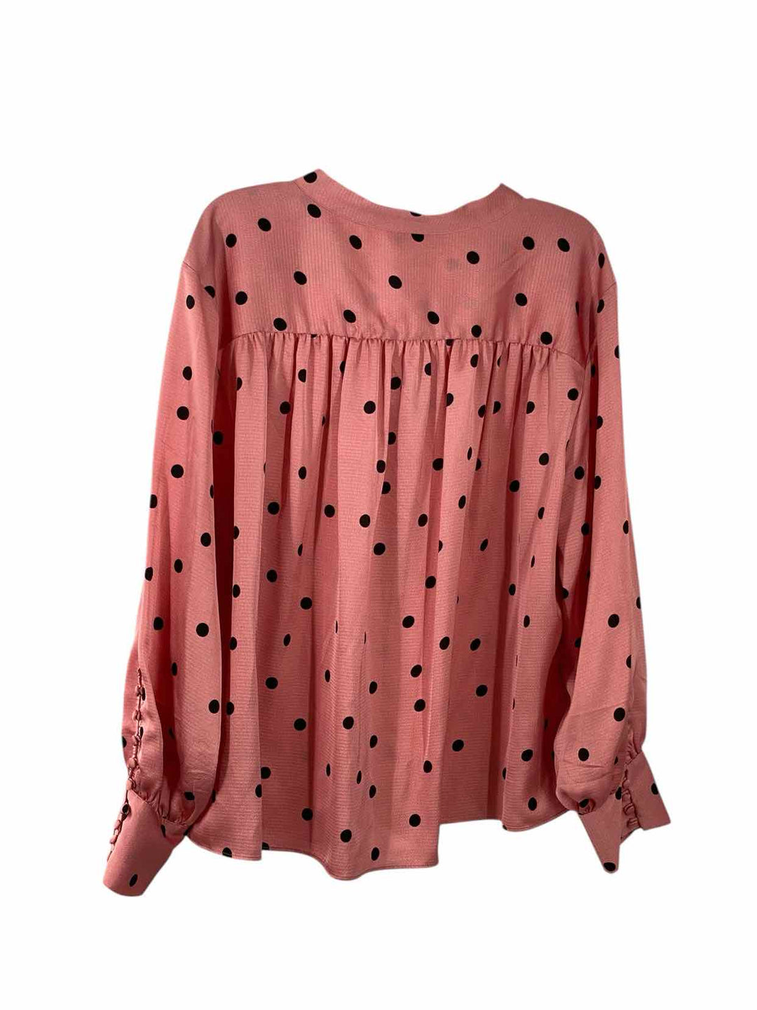 Rye Grass Size 1X Pink Polka Dot Long Sleeve Shirts