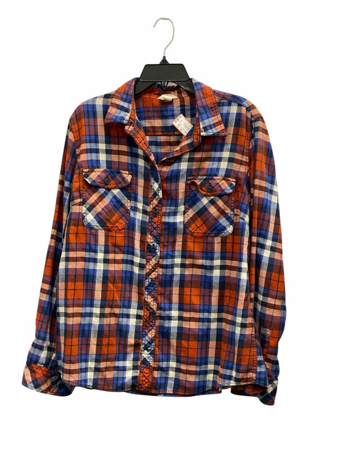 Duluth Trading Size XL Orange Blue Long Sleeve Shirts