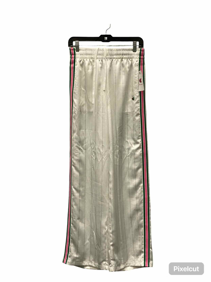 Champion Size S White Pink Pinstripe NWT Athletic Pants