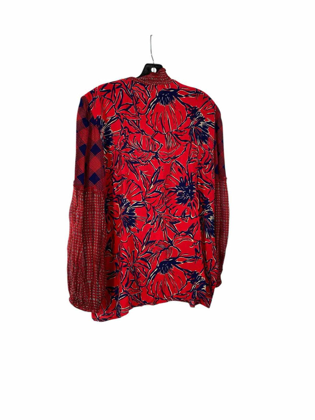 bl^nk London Size XL Red Print Long Sleeve Shirts