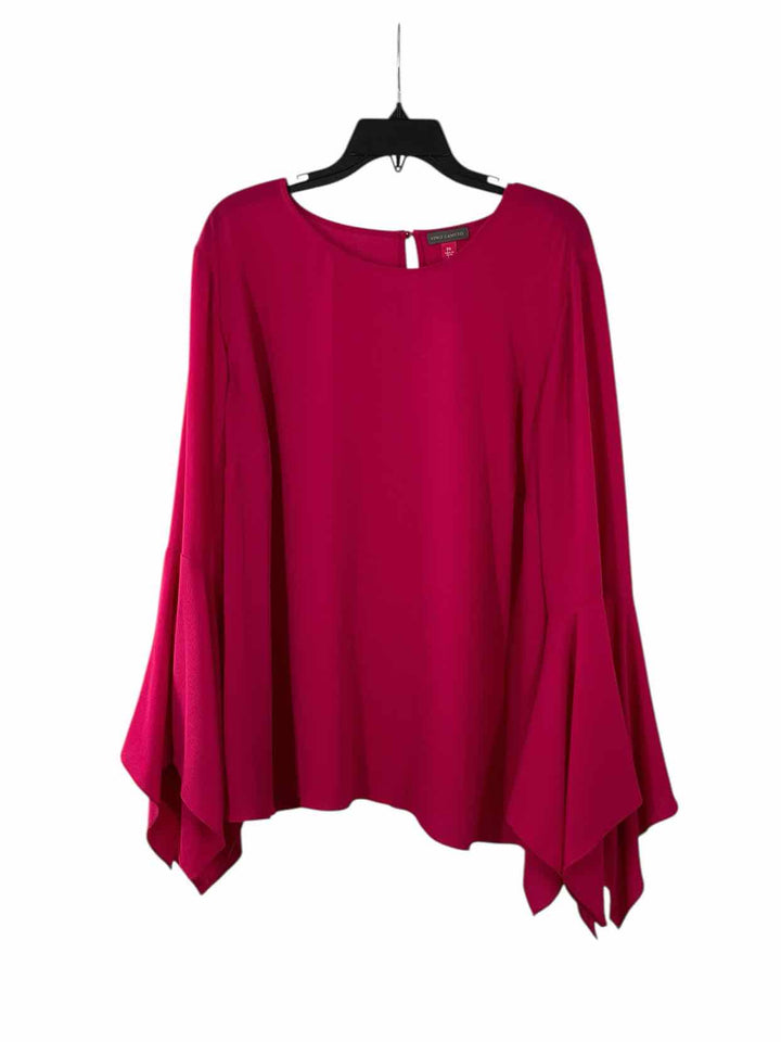 Vince Camuto Size 2X Pink Long Sleeve Shirts