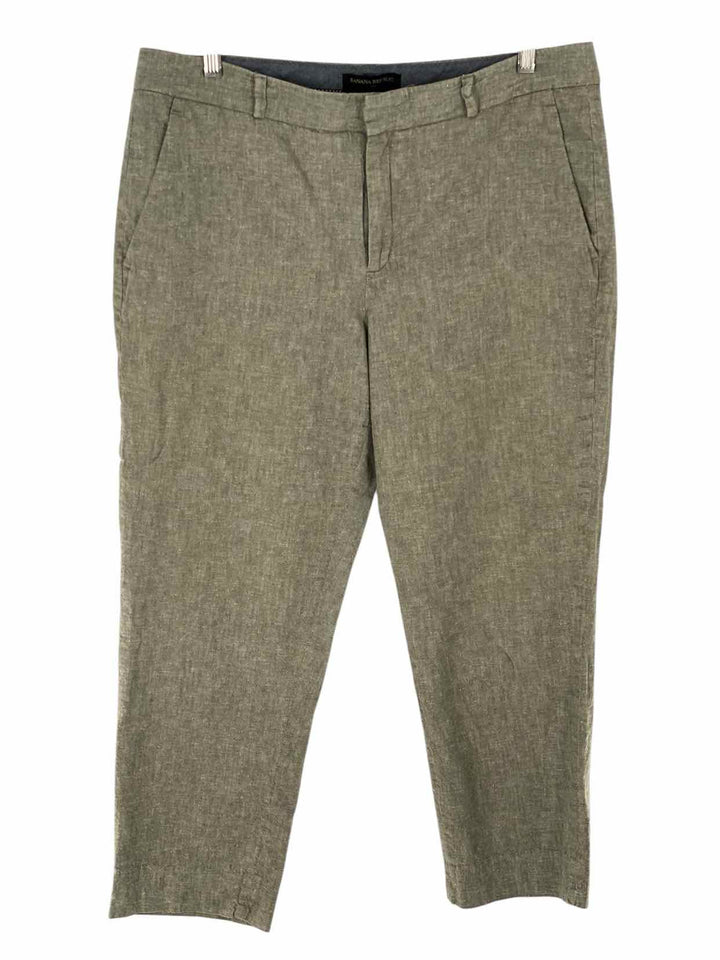 Banana Republic Size 12 Gray Lavender Linen Blend Pants