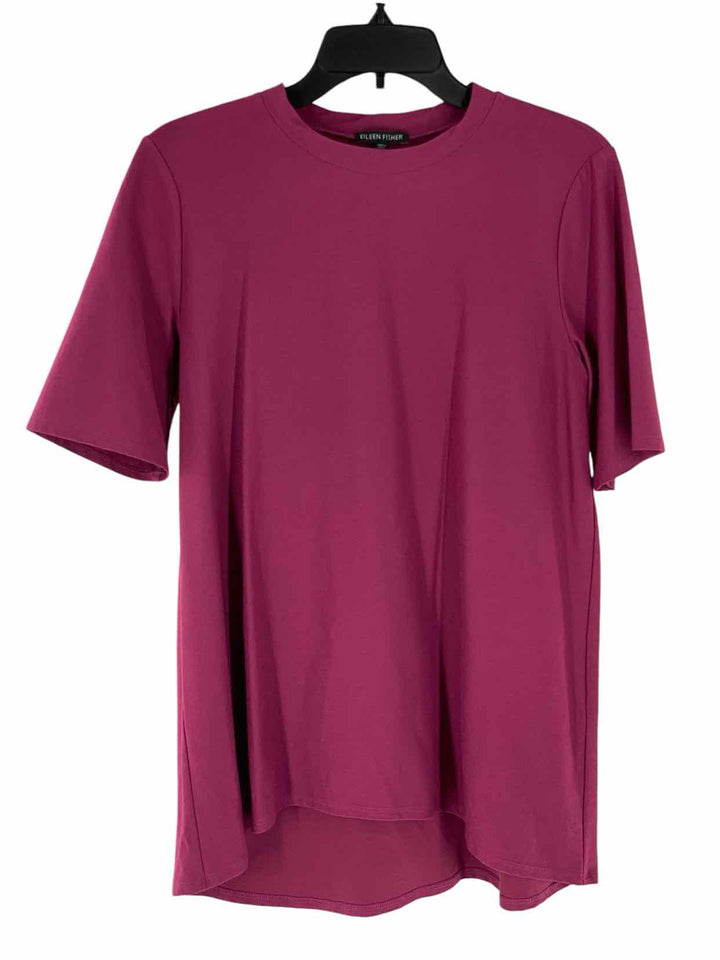 Eileen Fisher Size M Magenta Short Sleeve Shirts