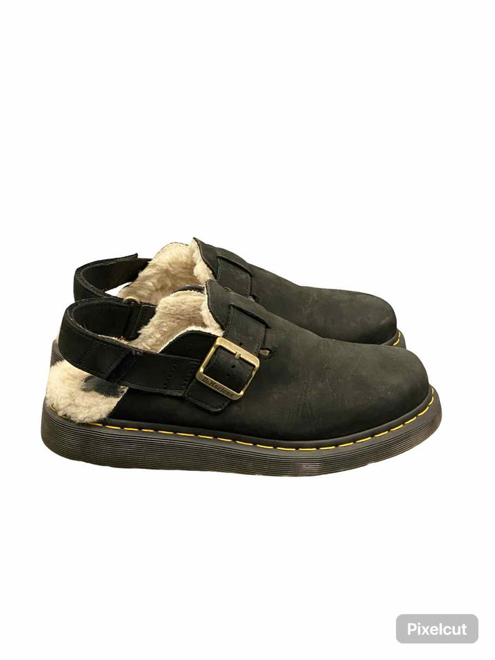 Dr. Marten Shoe Size 9 Black Suede Jorge 2 Slingback Mules Clogs